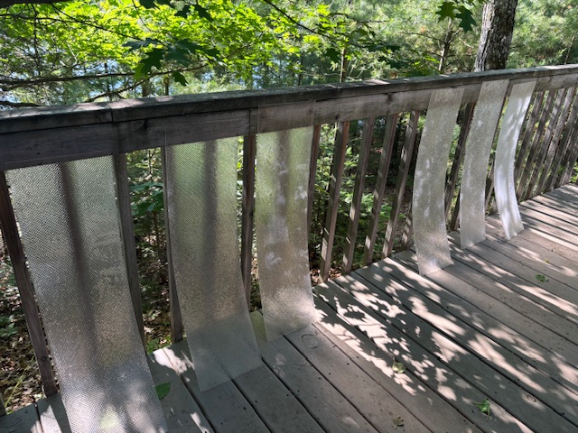 photo of light covers on porch
