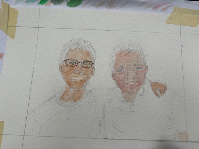 photo of sketch of Chris and Markus