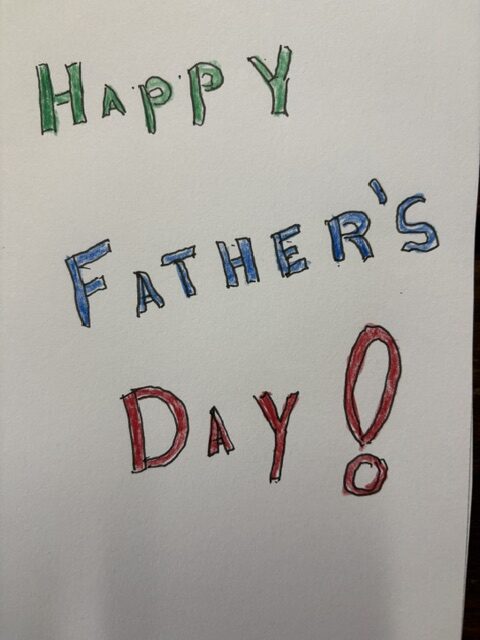 photo of homemade father's day card