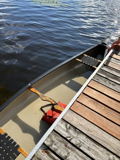 canoe at pier