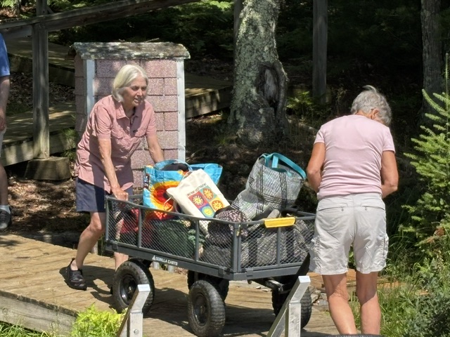 luggage on a trolley